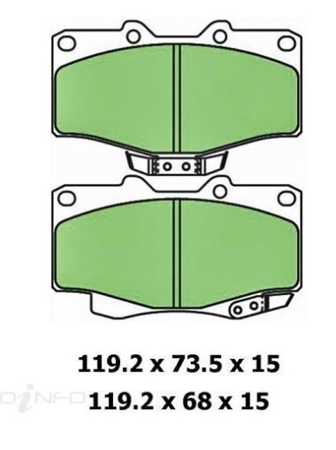 Protex Ultra Ceramic Brake Pad Set Front For Toyota Hilux LN111R 2.8L 3L SOHC