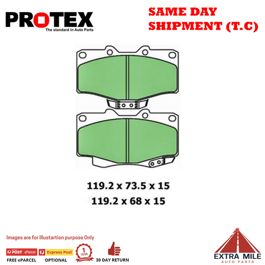 4WD Brake Pad Front Set For Toyota 4 Runner 3.0 V6 (VZN130) Petrol 1990-1995