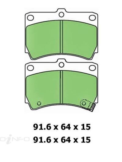 Ceramic Brake Pad Set Frnt For Ford Festiva 1.3 i (WB) Petrol 94-97