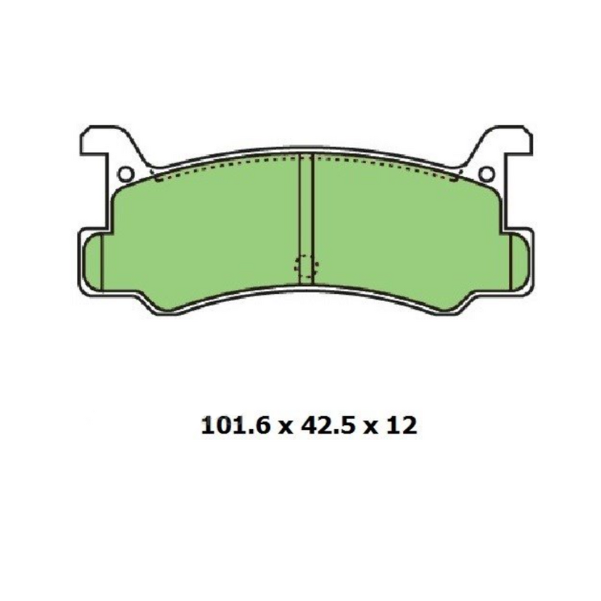 Ceramic Brake Pad Set Rear For Daihatsu Charade 1.5 i 16V (G3) Ptl 97-00