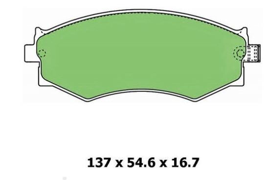 Blue Brake Pad Set Frnt For Nissan Skyline 2.5 Turbo (R33) Petrol 1994-2000