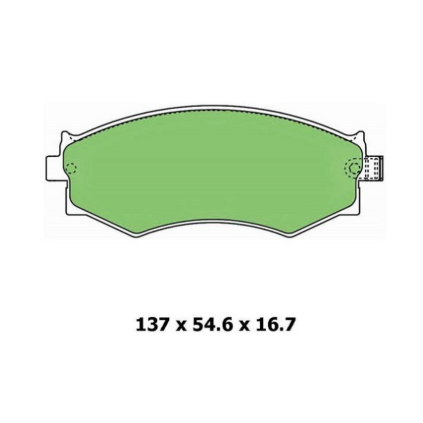 Ceramic Brake Pad Set Front For Ford Corsair 2.4 i (UA) Ptl 89-92