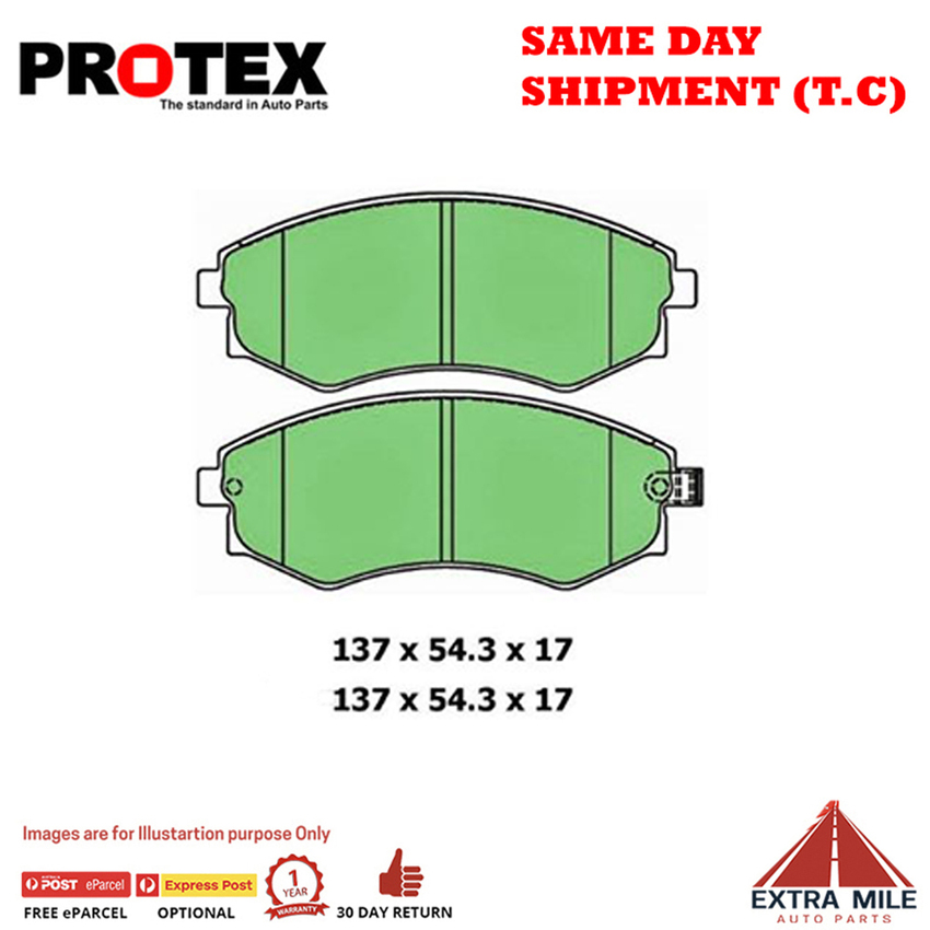 Protex Blue Brake Pad Set Front For Hyundai Coupe 1.8 SX (RD) Petrol 96-02 