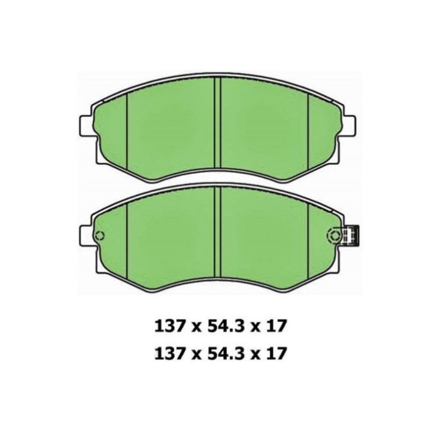 Ceramic Brake Pad Set Frnt For Hyundai Lantra 1.8 16V (J-2) Petrol 1995-2000