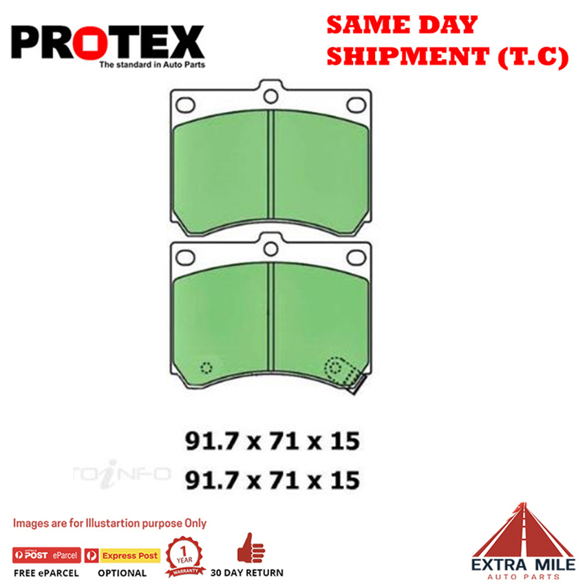 Blue Brake Pad Set Frnt For Mazda Familia 1.8 Turbo (BG) Petrol 1990-1992