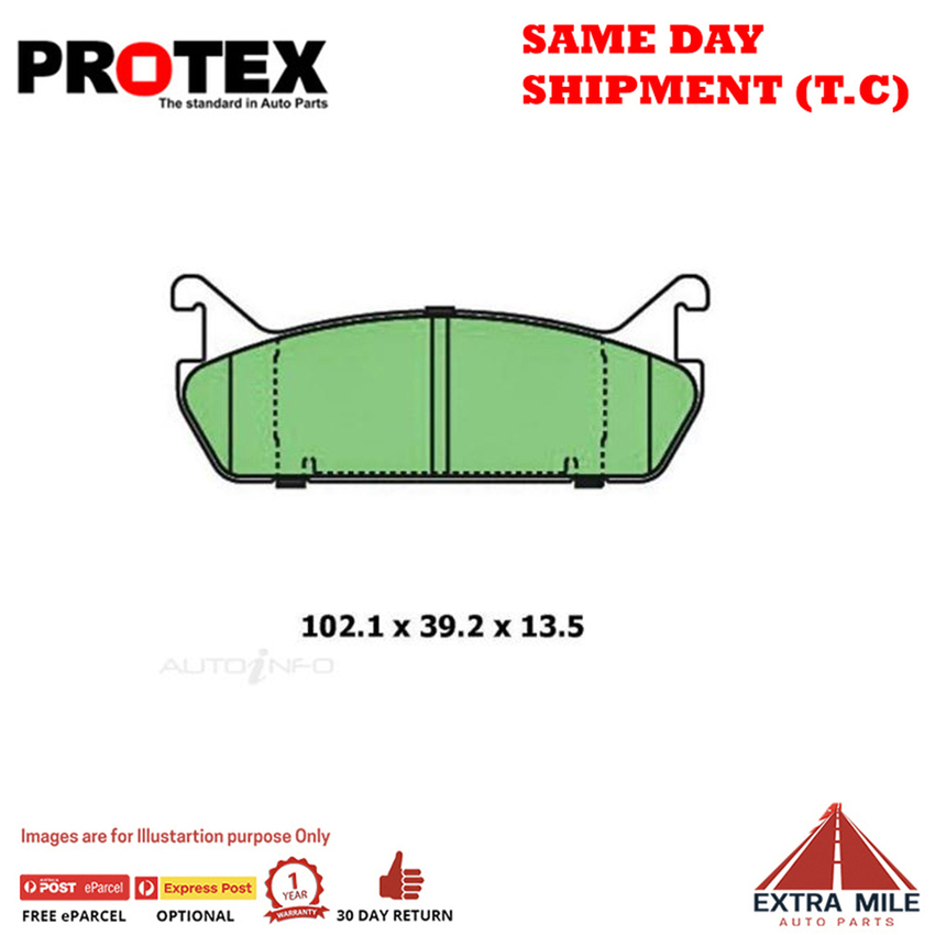 Blue Brake Pad Set Rear For Ford Laser 1.8 i TX3 Turbo (KF) Ptl