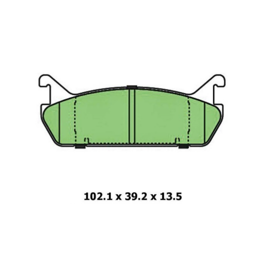 Ceramic Brake Pad Set Rear For Daihatsu Applause 1.6 16V (A101) Ptl 1989-97