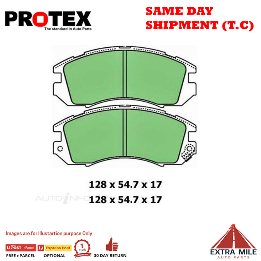 Protex Blue Brake Pad Set Front For Subaru Liberty 2.0 Turbo Super BJ 91-94 