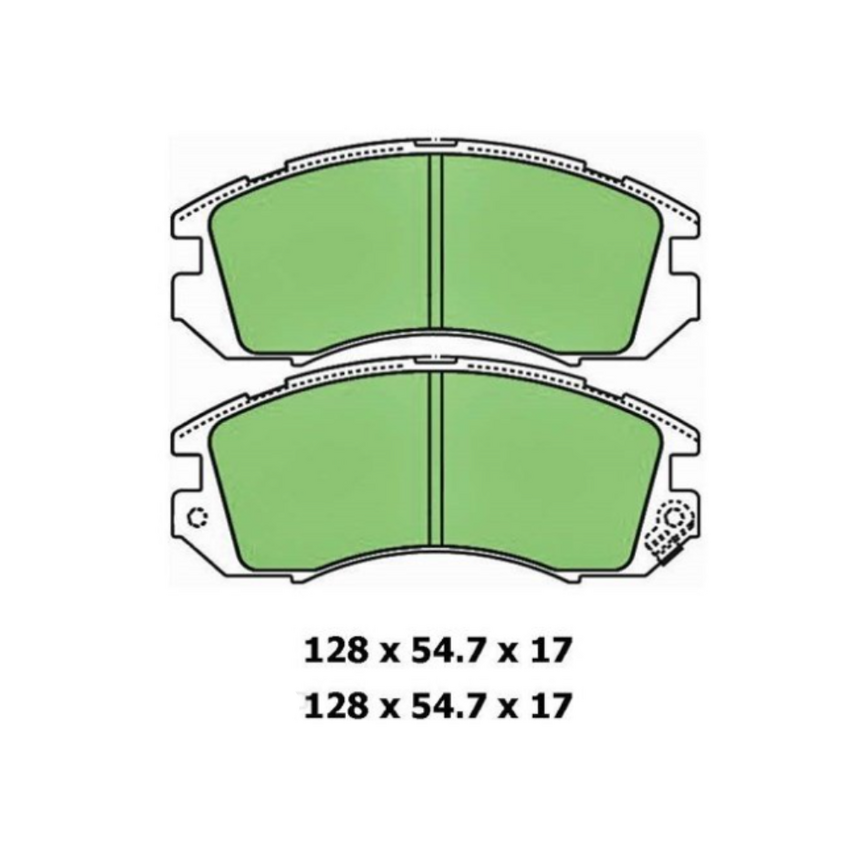 Ceramic Brake Pad Set Front For Subaru Liberty 2.2 BJ Petrol 89-91