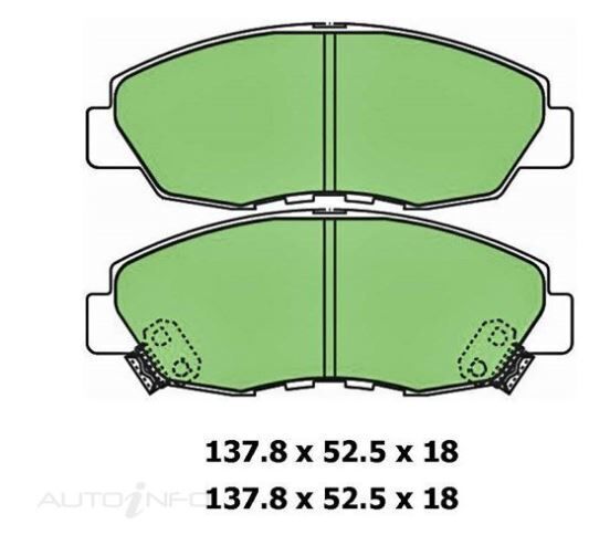 Ceramic Brake Pad Set Frnt For Honda Accord 2.2 CE1 Ptl 95-96