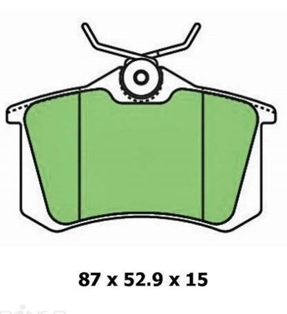 Protex Blue Brake Pad Set Rear For Peugeot 308 1.6 16V (128kw) Ptl 2008-2013 