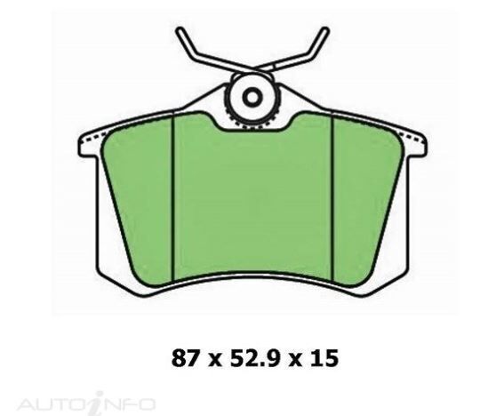 Ceramic Brake Pad Set Rear For Peugeot 308 1.6 16V (110kw) Ptl 2007-2013