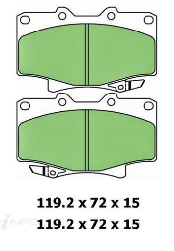 Ceramic Brake Pad Set Frnt For Toyota LandCruiser Bundera 4.0 FJ70,FJ73,FJ75