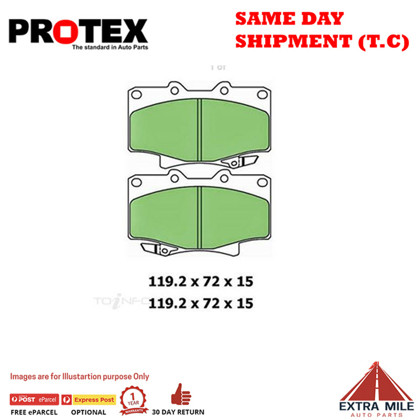 4WD Brake Pad Front Set For Toyota LandCruiser 80 Series 4.0 FJ80R Ptl 90-92