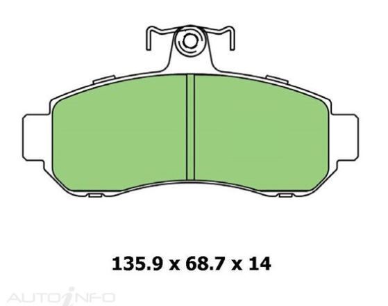 Ceramic Brake Pad Set Front For Mitsubishi Magna 2.4 (TF) Ptl 97-99