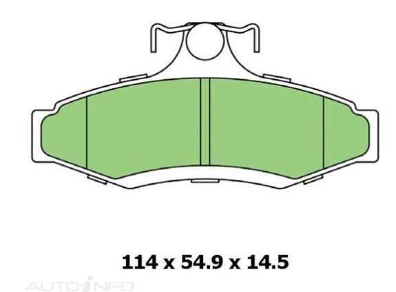 Protex Blue Brake Pad Set Rear For Mitsubishi Verada 3.5 KE Ptl 96-97 