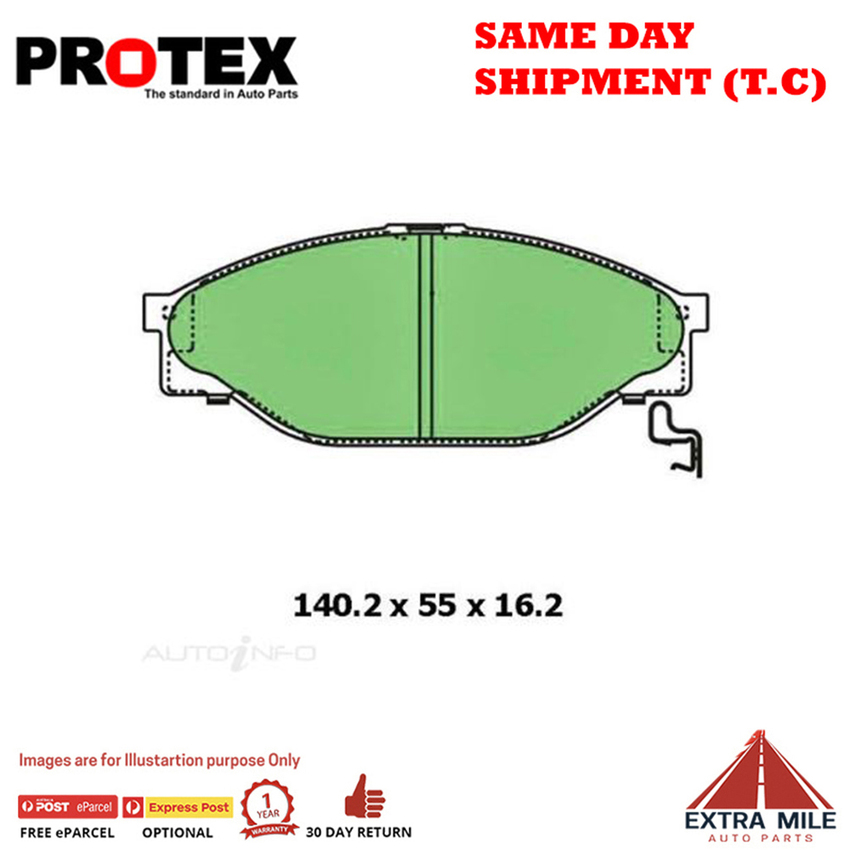Protex Blue Brake Pad Set Front For Toyota Hiace 2.4 D (LH,YH) Diesel 1989-1995