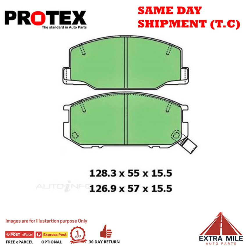 Protex Blue Brake Pad Set Front For Toyota Tarago 2.4 Ptl 1990- 96 