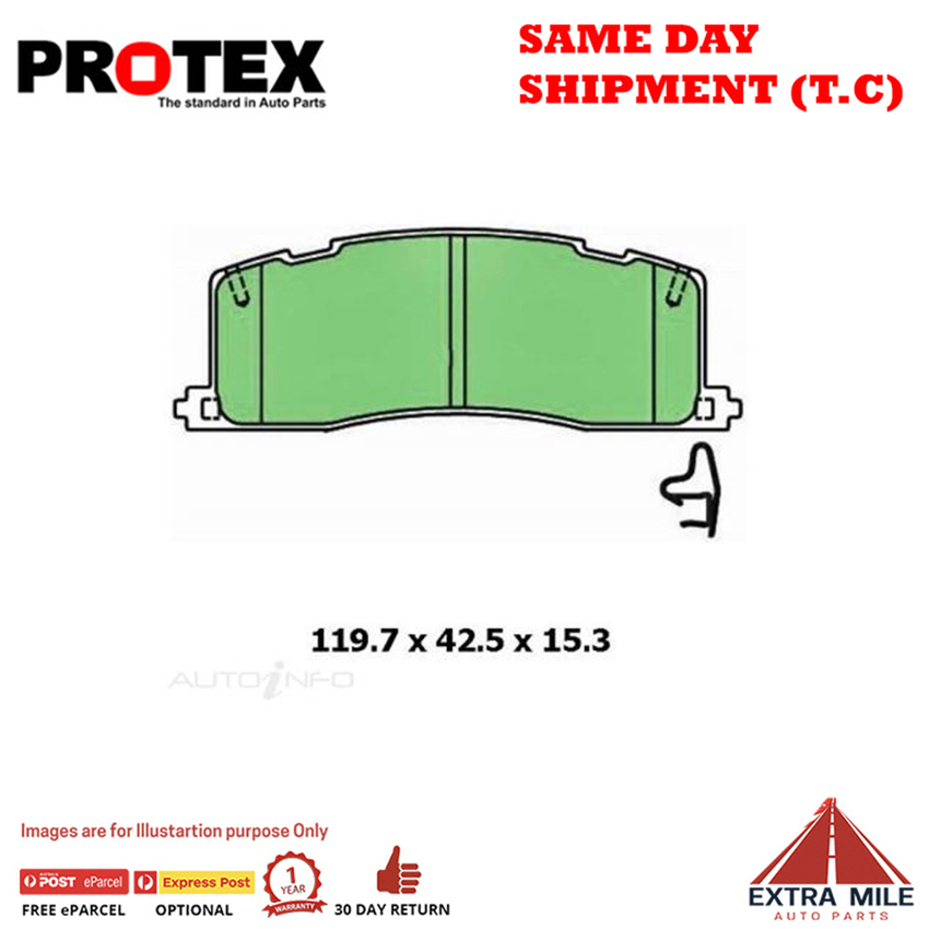 Protex Blue Brake Pad Set Rear For Toyota Tarago 2.4 Petrol 1990-2000 
