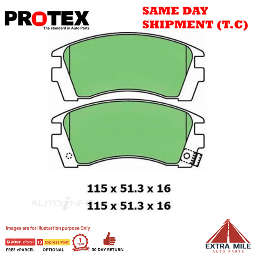 Protex Blue Brake Pad Set Front For Nissan Pulsar 1.6 (N14) Ptl 1991-94 