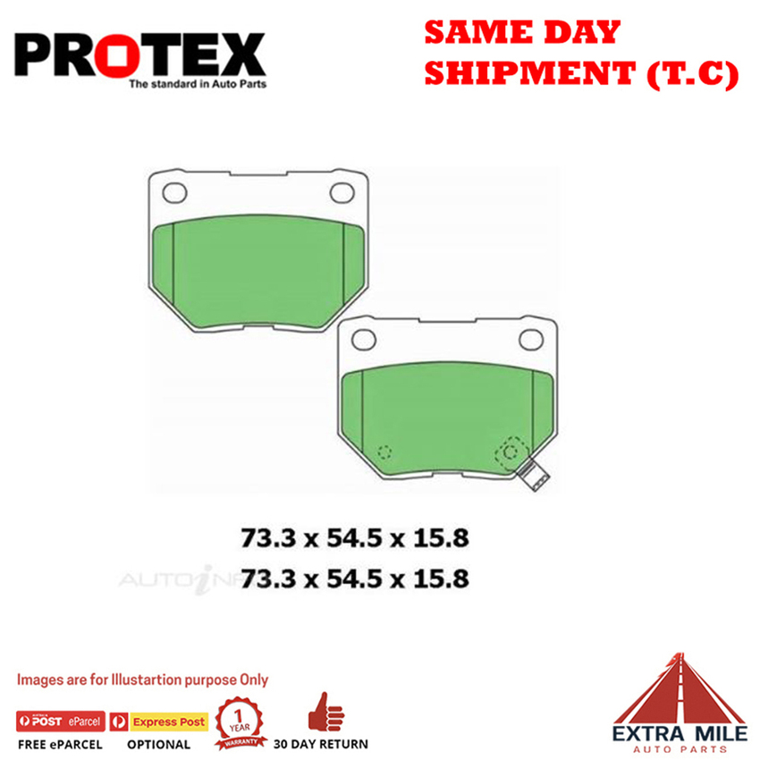 Blue Brake Pad Set Rear For Nissan Skyline 2.0 Turbo (R32) 158kw Ptl 89-93
