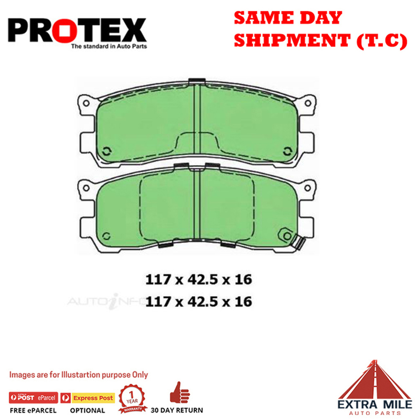 Ceramic Brake Pad Set Rear For Mazda Bongo 2.5 i (SG5) Ptl 95-99