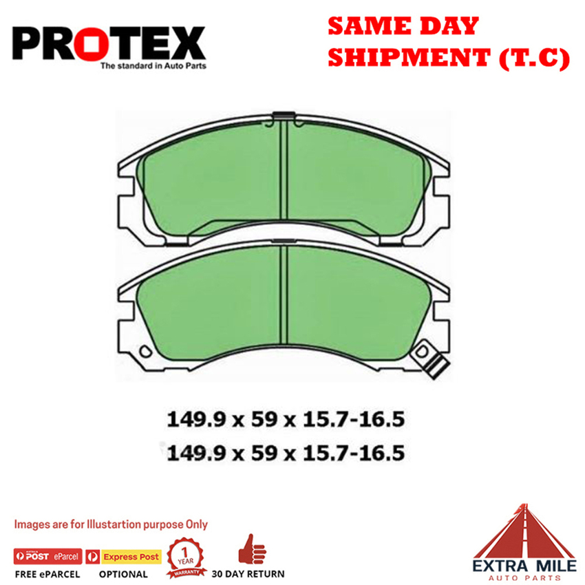 Protex Blue Brake Pad Set Front For Mitsubishi - DB1223B