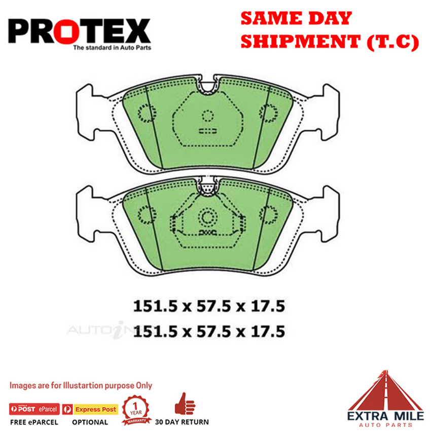 Protex Blue Brake Pad Set Front For BMW 3 Series 318 is (E36) Ptl 93-1998 