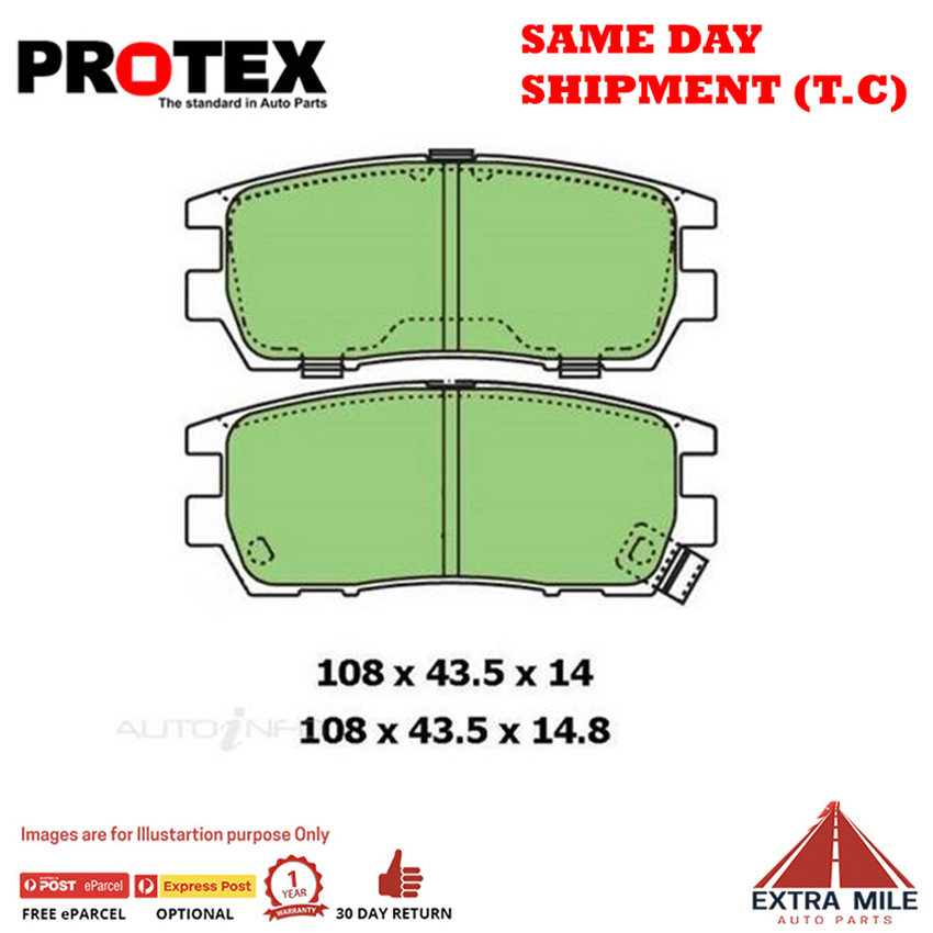 Blue Brake Pad Set Rear For Mitsubishi Pajero 3.5 V6 24V NH,NJ,NK,NL 97-99 