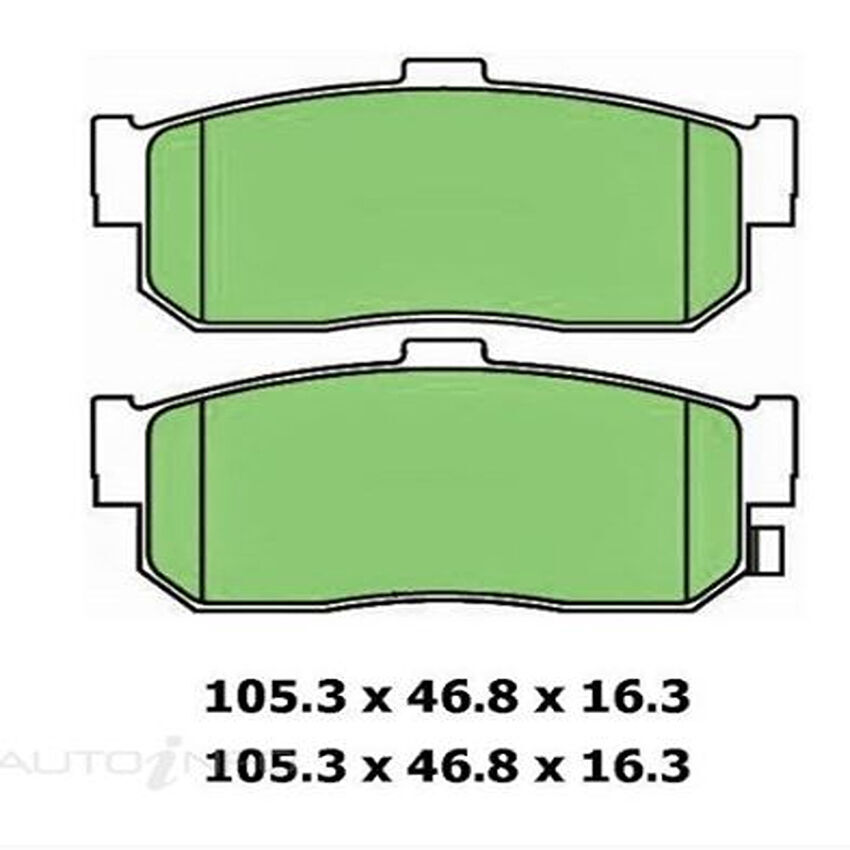 Protex Blue Brake Pad Set Rear For Nissan Pulsar 2.0 GTI-R (N14) Ptl 90-95