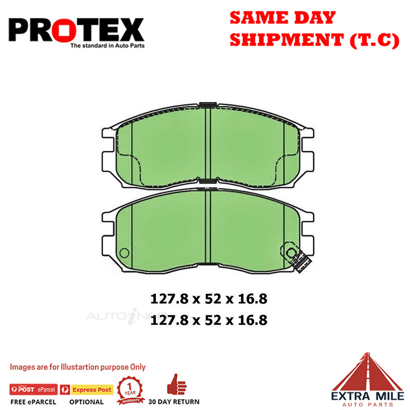 Protex Blue Brake Pad Set Front For Mitsubishi Galant HJ 2.0 1992-1996