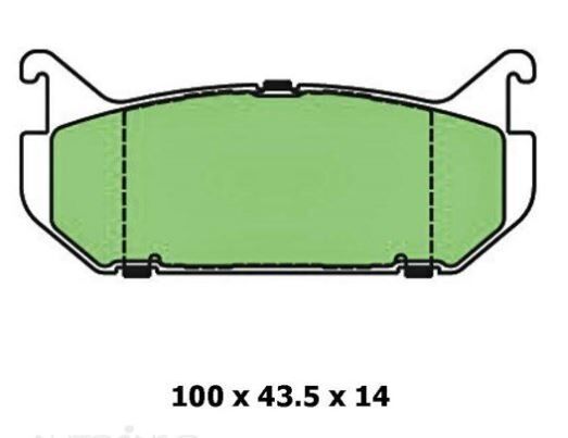 Protex Blue Brake Pad Set Rear For Mazda MX-6 2.5 24V (GE) Ptl 91-97 
