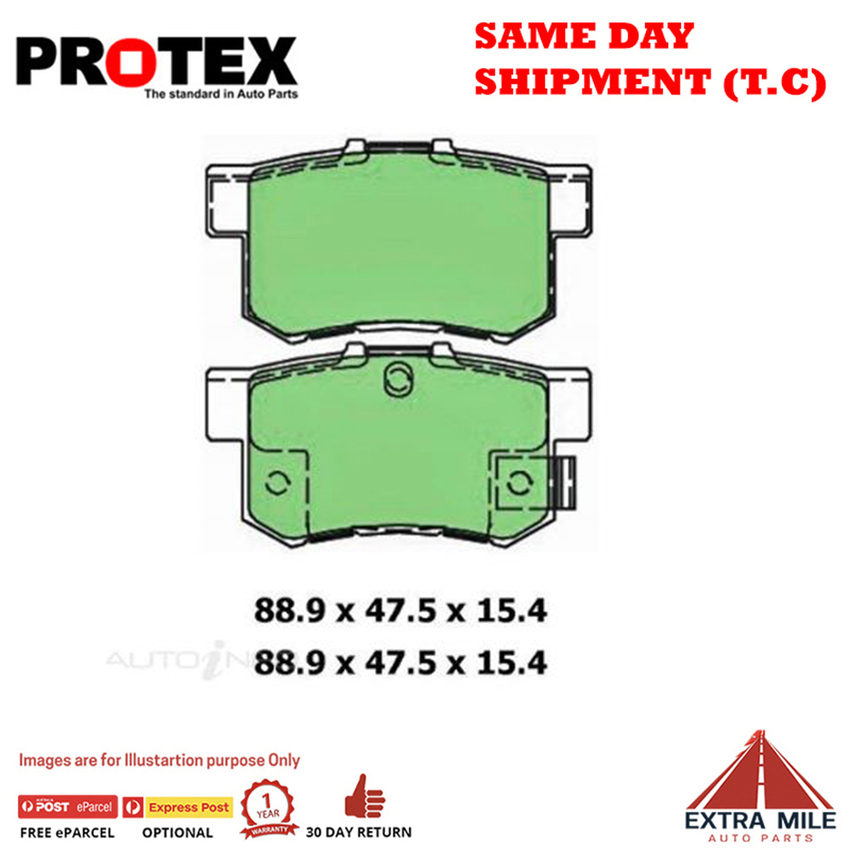 Ceramic Brake Pad Set Rear For Honda Accord 2.2 (CB8, CB9) Ptl 92-94