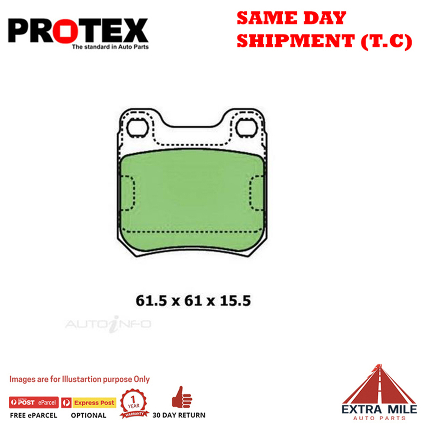Protex Blue Brake Pad Set Rear For Holden Vectra 2.0 i (JR) Ptl 97-98 