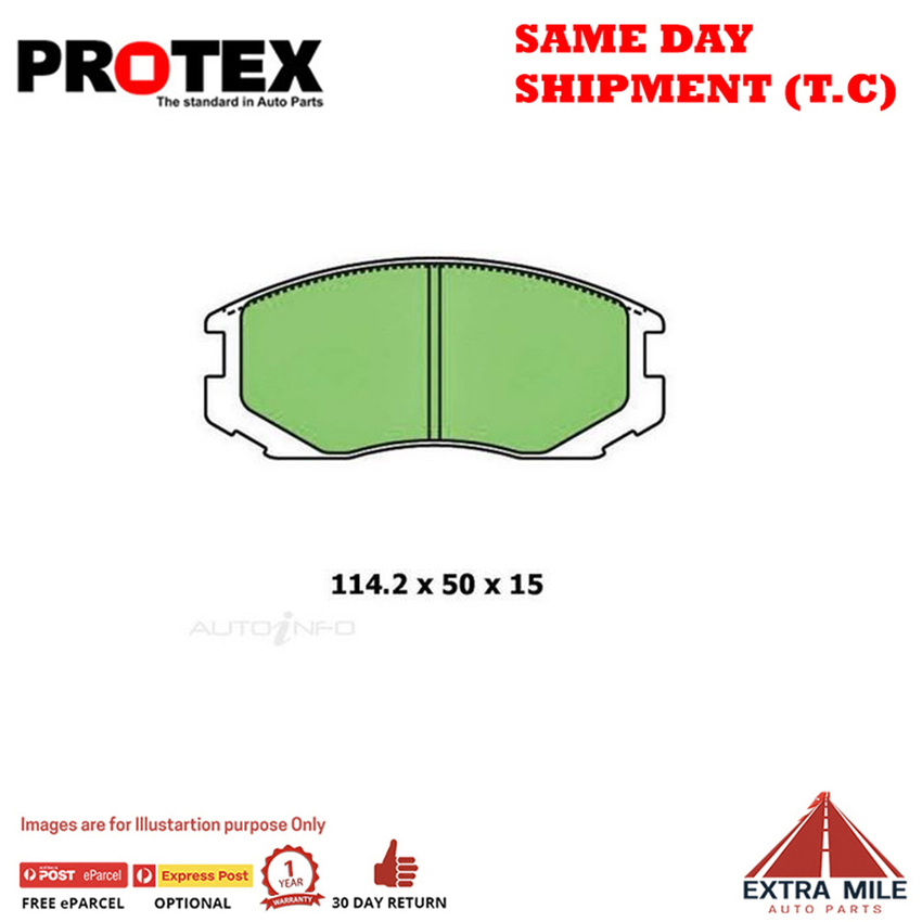 Protex Brake Pad Set Front For Proton Satria 1.5L Petrol 97-2006