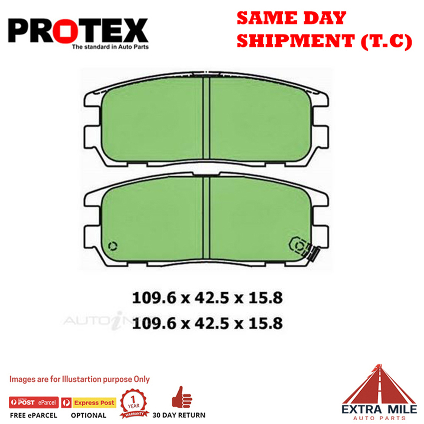 Protex Brake Pad Set Rear For Holden Rodeo TF 3.2 L (TFS25) Petrol 98-03 CP