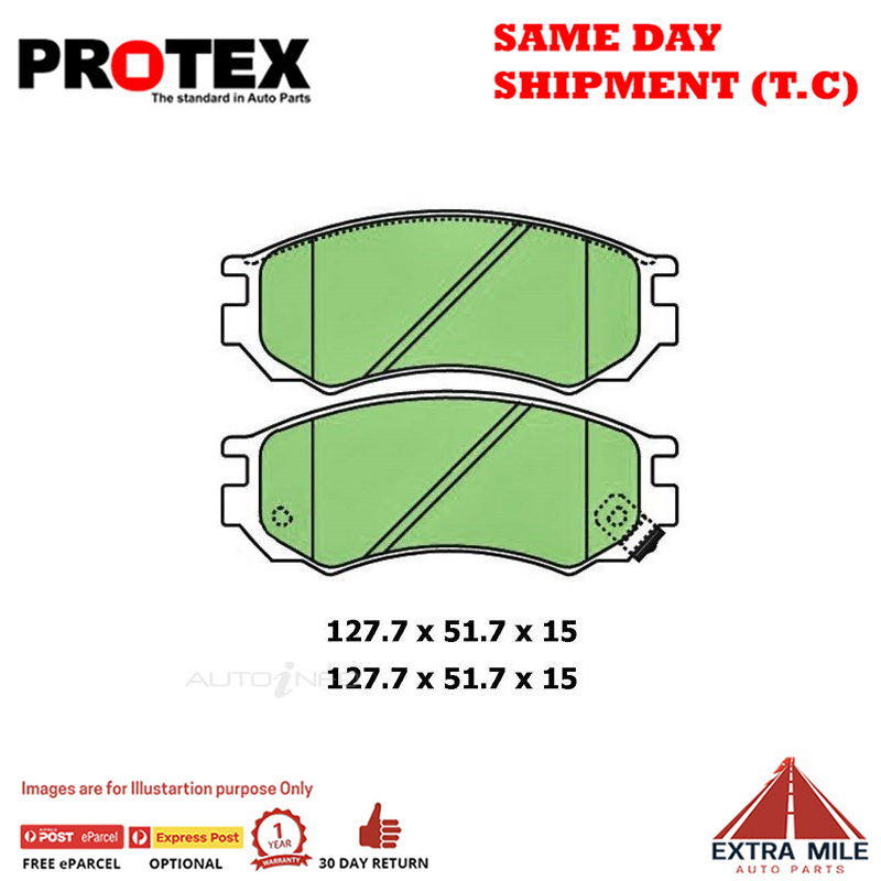 Protex Blue Brake Pad Set Front For Nissan Pulsar N15 2.0 GTi 1995-2001