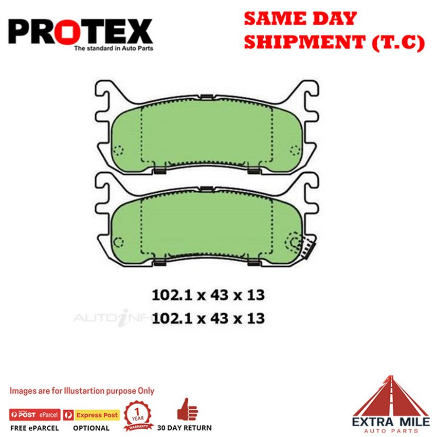 Protex Brake Pad Set Rear For Mazda MX-5 1.8 NA Petrol 1993-98
