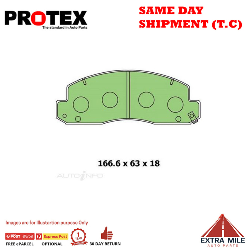 Protex Blue Brake Pad Set Front For Toyota Coaster 4.1 TD Diesel 97-2006 