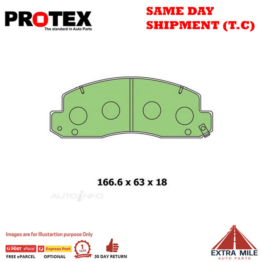 Protex Brake Pad Set Front For Toyota Coaster 4.2L D (HZB50) Diesel 1990-2004
