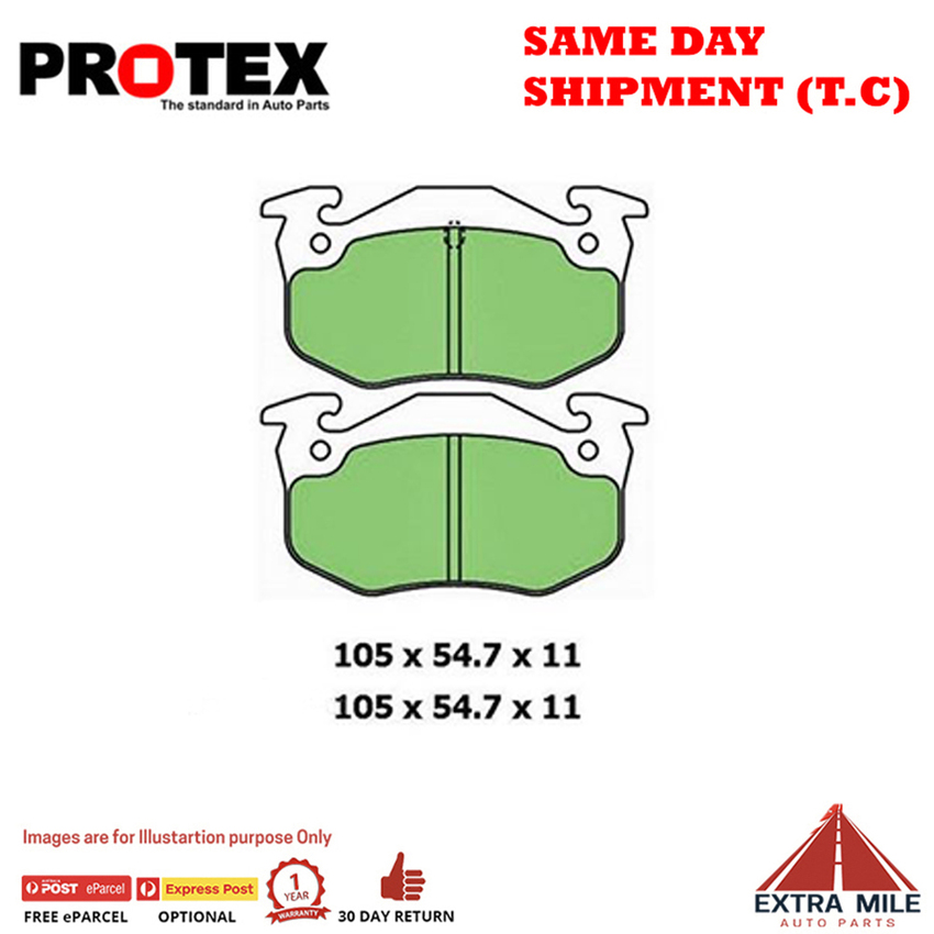 Protex Blue Brake Pad Set Rear For Peugeot 306 2.0 16V (97kw) Ptl 97-2001 