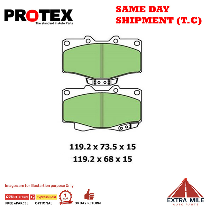 Protex Blue Brake Pad Set Front For Toyota Hilux Surf 3.4 Petrol 95-02
