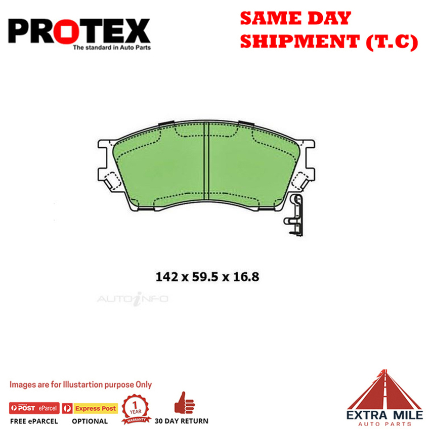Protex Ceramic Brake Pad Set Front For Eunos 800 2.5 Petrol 1994-1998