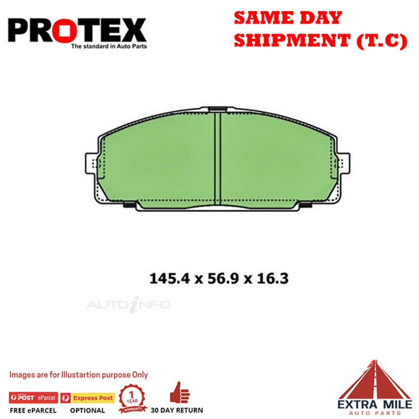 Protex Blue Brake Pad Set Front For Toyota Hiace 2.4 D LH,YH Diesel 89-95 