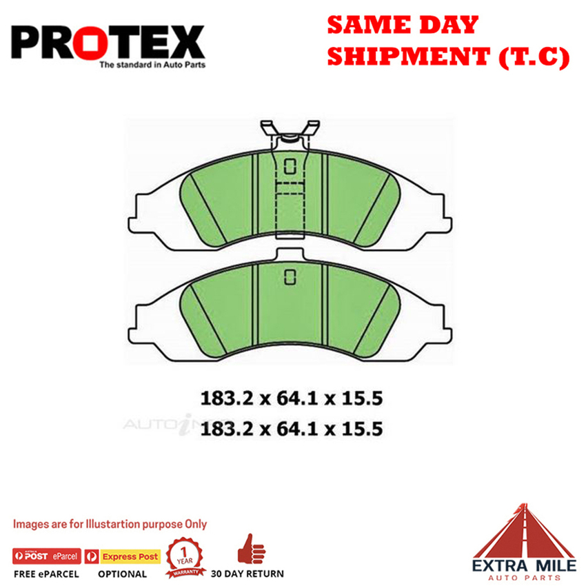 Protex Brake Pad Set Front For Holden Adventra VY 5.7 V8 03-04
