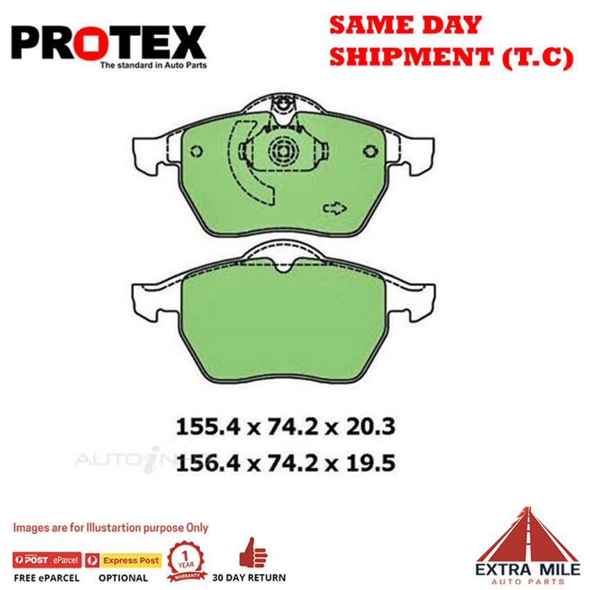 Protex Blue Brake Pad Set Front For Saab 43713 2.3 Turbo Petrol 2005-2009 