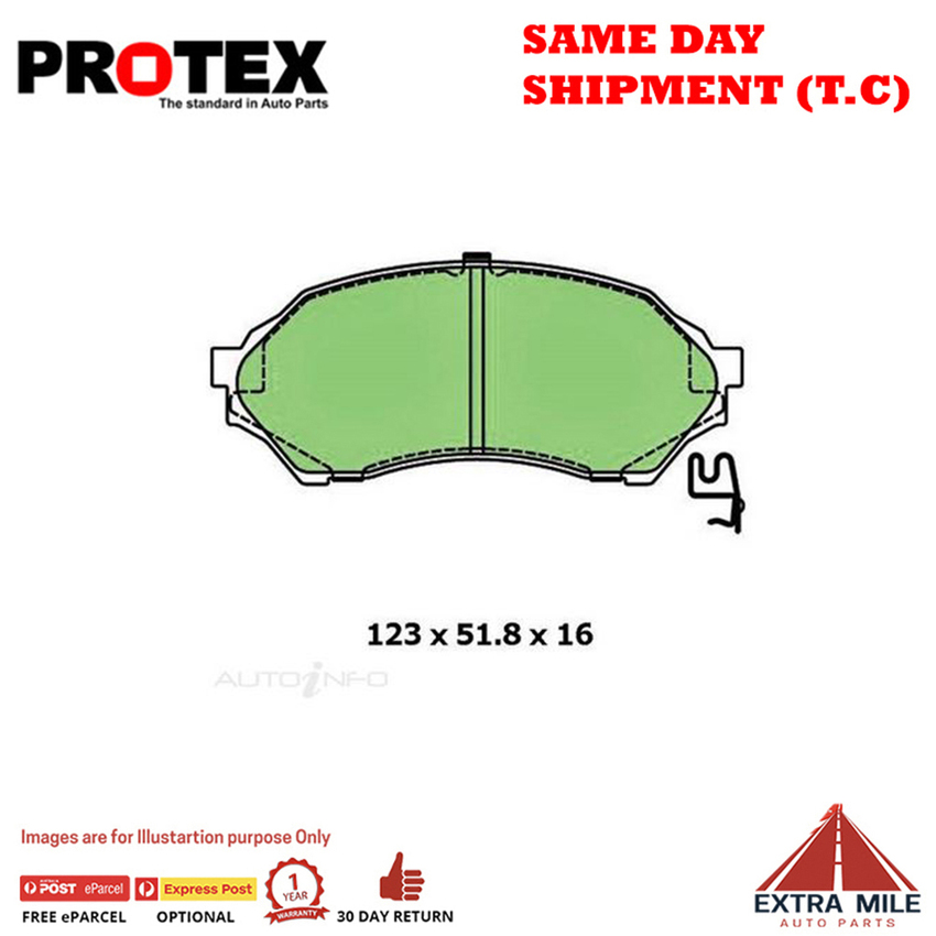 Protex Blue Brake Pad Set Front ForFord Laser KJ/KN/KQ, Mazda 323 BJ 1.6L