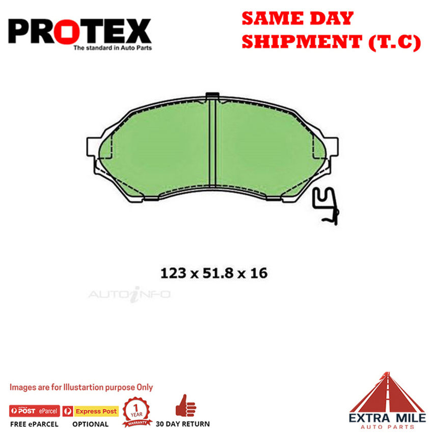 Ceramic Brake Pad Set Front For Ford Laser 1.8 i (KQ) Ptl 2001- 2002