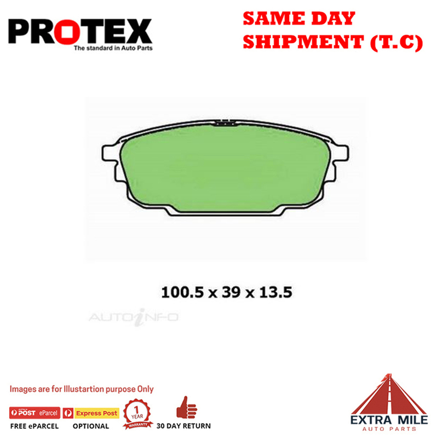 Protex Blue Brake Pad Set Rear For Mazda 323 1.8 Astina (BJ) Ptl 1998-2004 