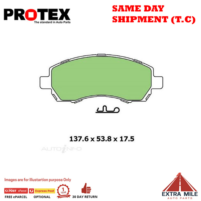 Protex Blue Brake Pad Set Front For Subaru Liberty 2.2 (BD) Ptl 94-98 